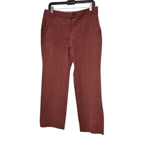 Women's Talbots Stretch Rust Red Chinos Pockets Petite Size 14P